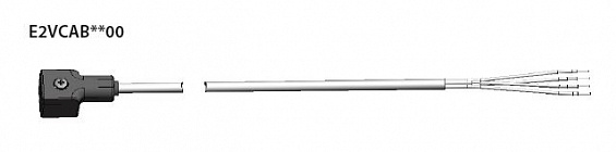 КАБЕЛЬ С РАЗЪЁМОМ ДЛЯ ЭРВ CAREL E2V SPARE PARTS CON.&CABLE SHILDED OVER.ASSEMBLY 3,0M IP, E2VCABS300